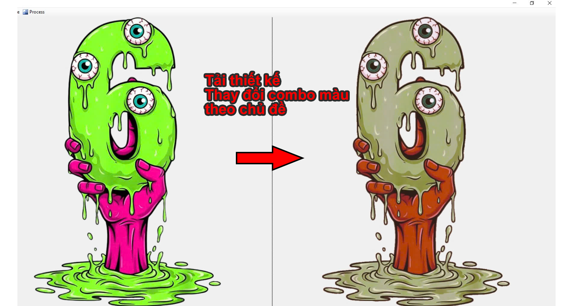 C&oacute; thể l&agrave; h&igrave;nh ảnh về văn bản cho biết 'Process Proce GCPSS Tải Tảithiếtkế thiết Thay đổi combo m&agrave;u theo chủ theochủđề đề'